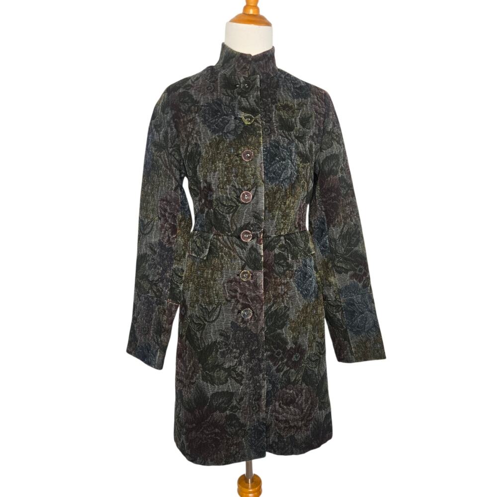 Vintage Express Steampunk Brocade Tapestry Jacket Victorian Goth Fitted Women 6